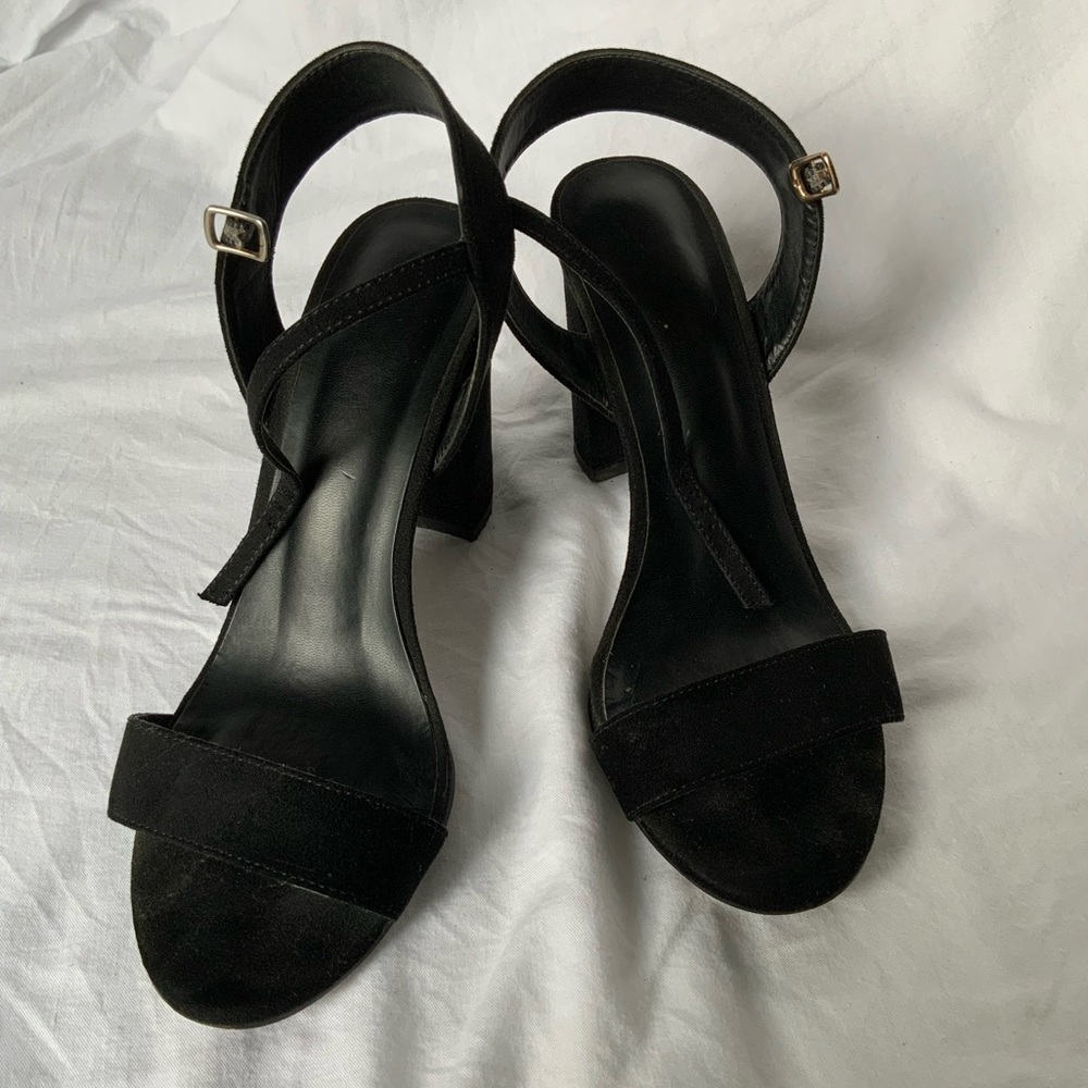 New Look Suede Black Heels 8.5 Size